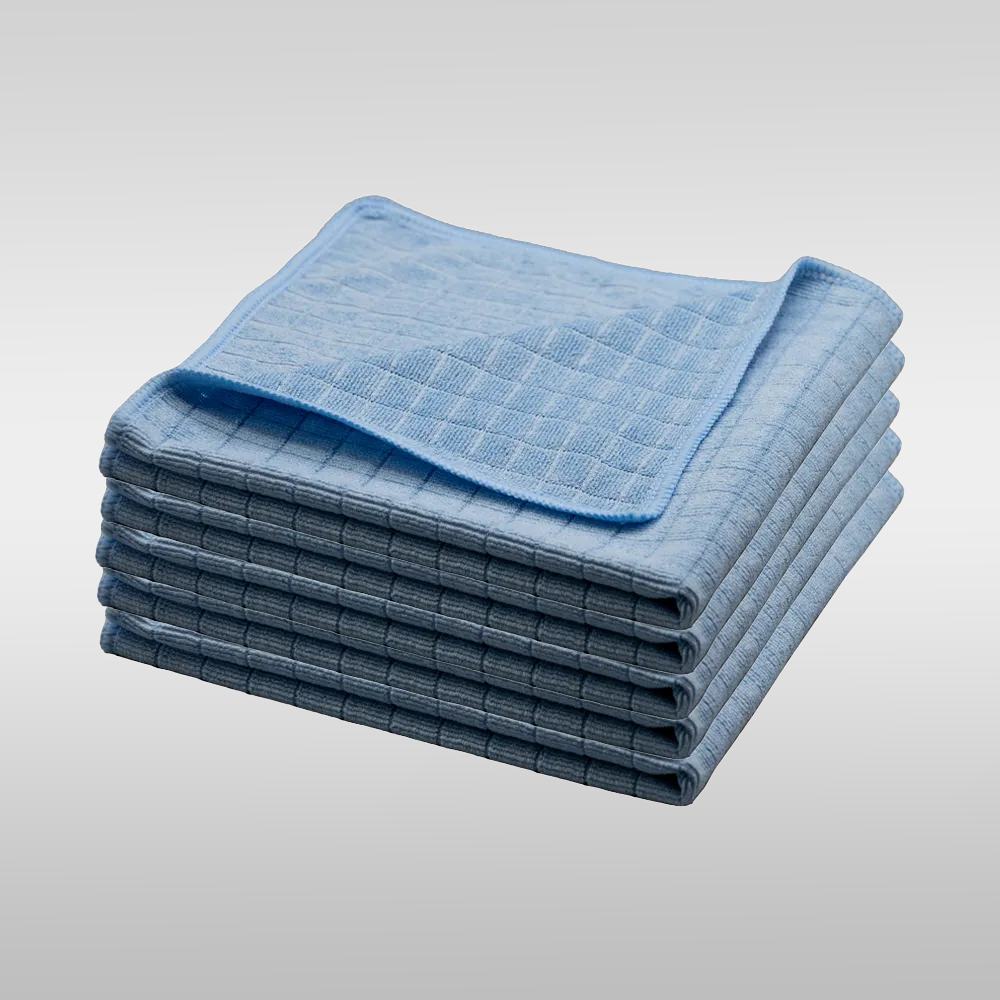 Microfaser Gittertuch - blau (40x40cm) - 5er Pack